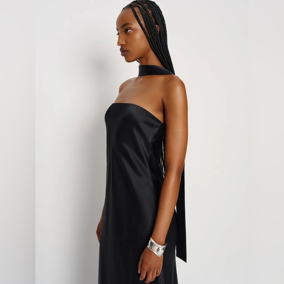 Reformation Oren Silk Dress In Black, NWOT, NEVER WORN, NO FLAWS. - Picture 3 of 10